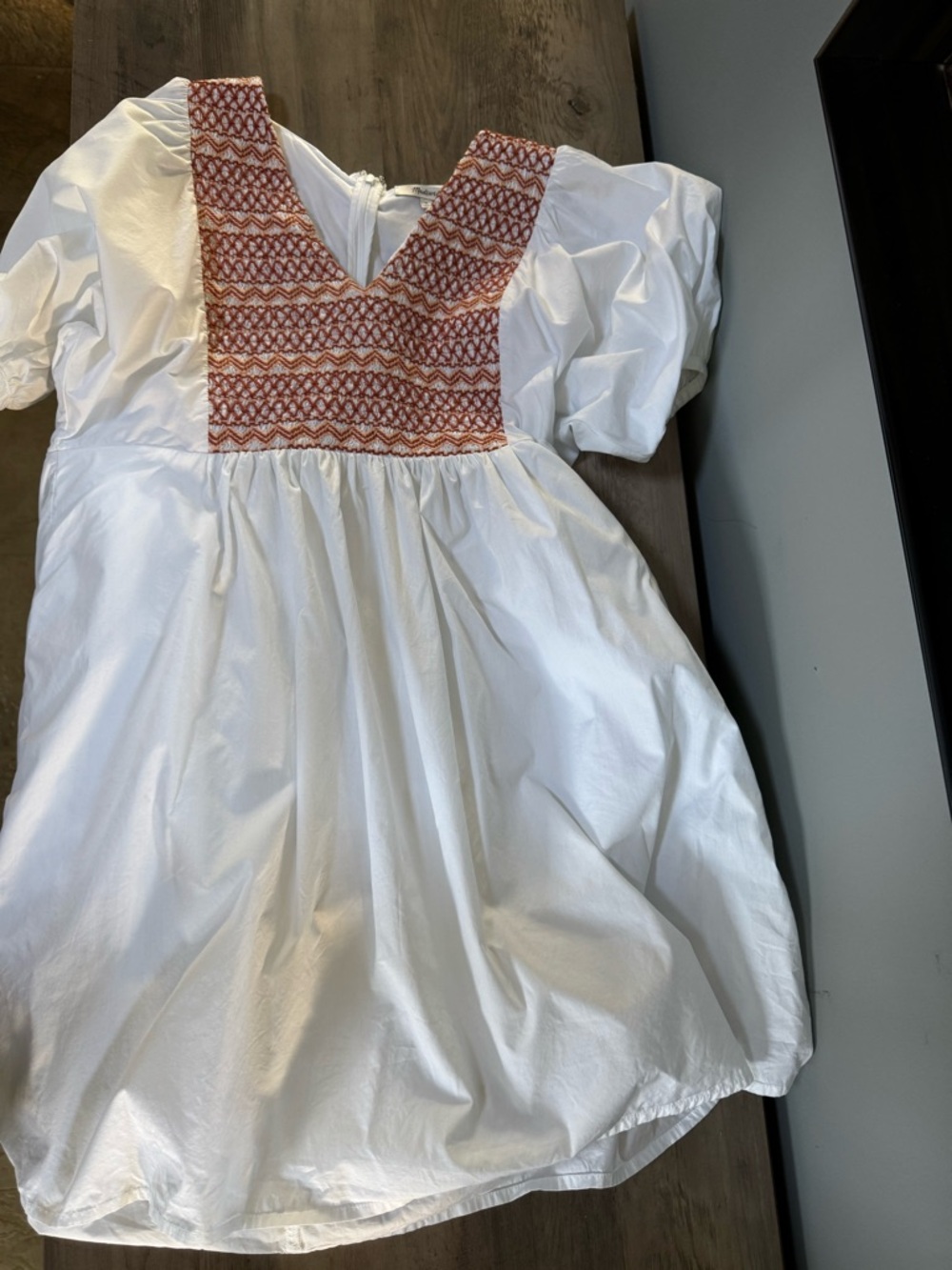 Madewell White Cotton and Knit Dress - Picture 14 of 14